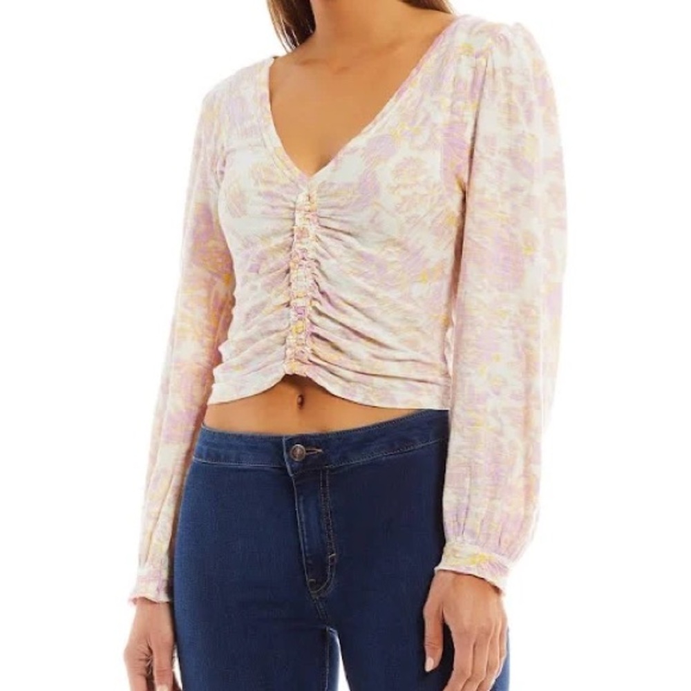Free People say the word ruched top
